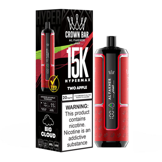 Al Fakher Crown Bar 15K Hypermax - Two Apple