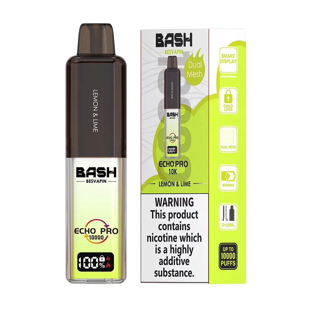 Bash Besvapin Echo Pro 10K Prefilled Pod Kit - Lemon & Lime