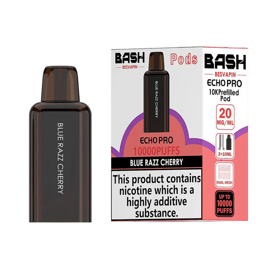 Bash Besvapin Echo Pro 10K Prefilled Pods - Blue Razz Cherry