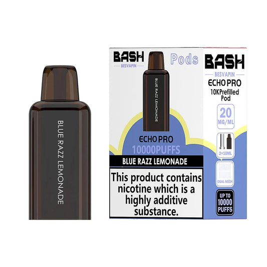 Bash Besvapin Echo Pro 10K Prefilled Pods - Blue Razz Lemonade