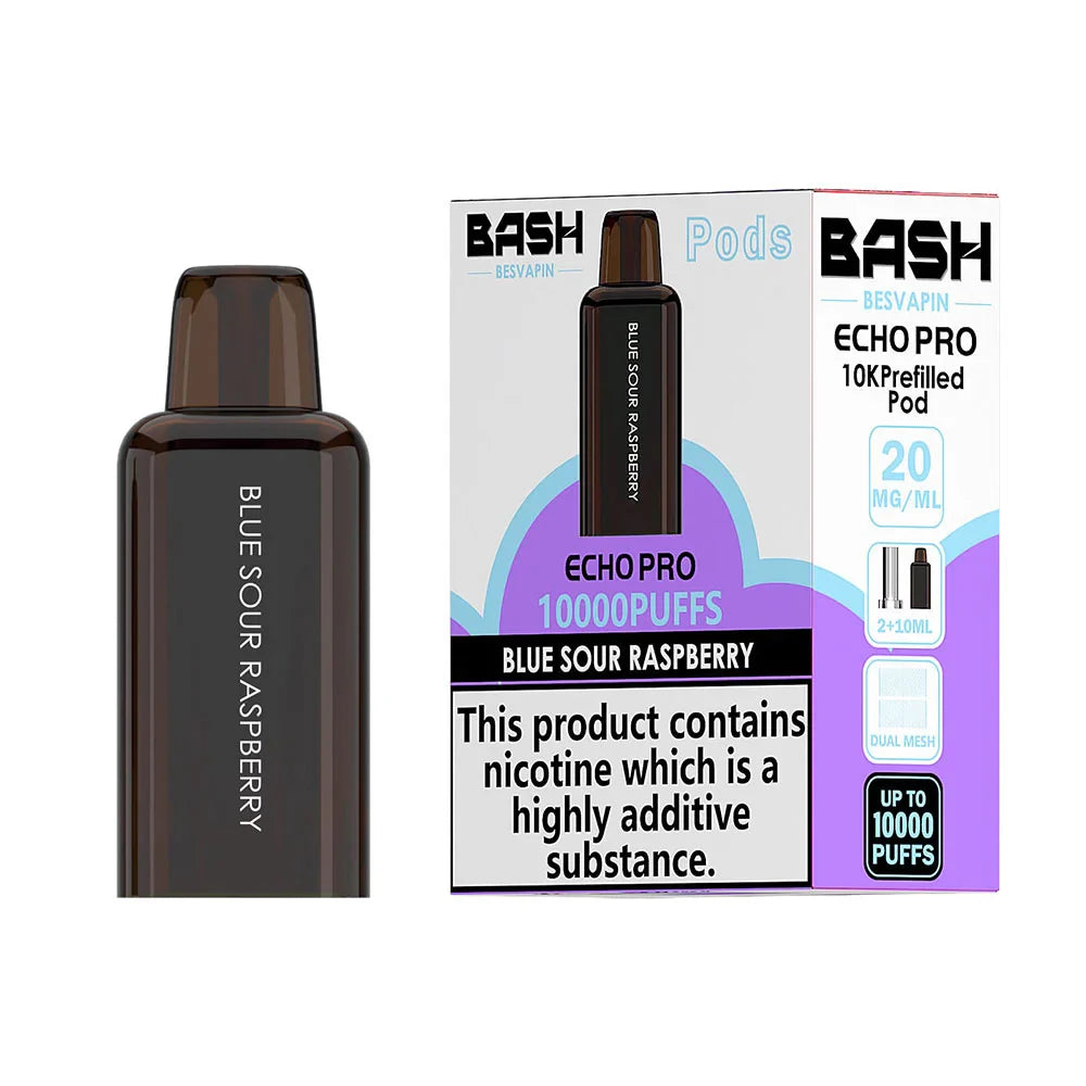 Bash Besvapin Echo Pro 10K Prefilled Pods - Blue Sour Raspberry