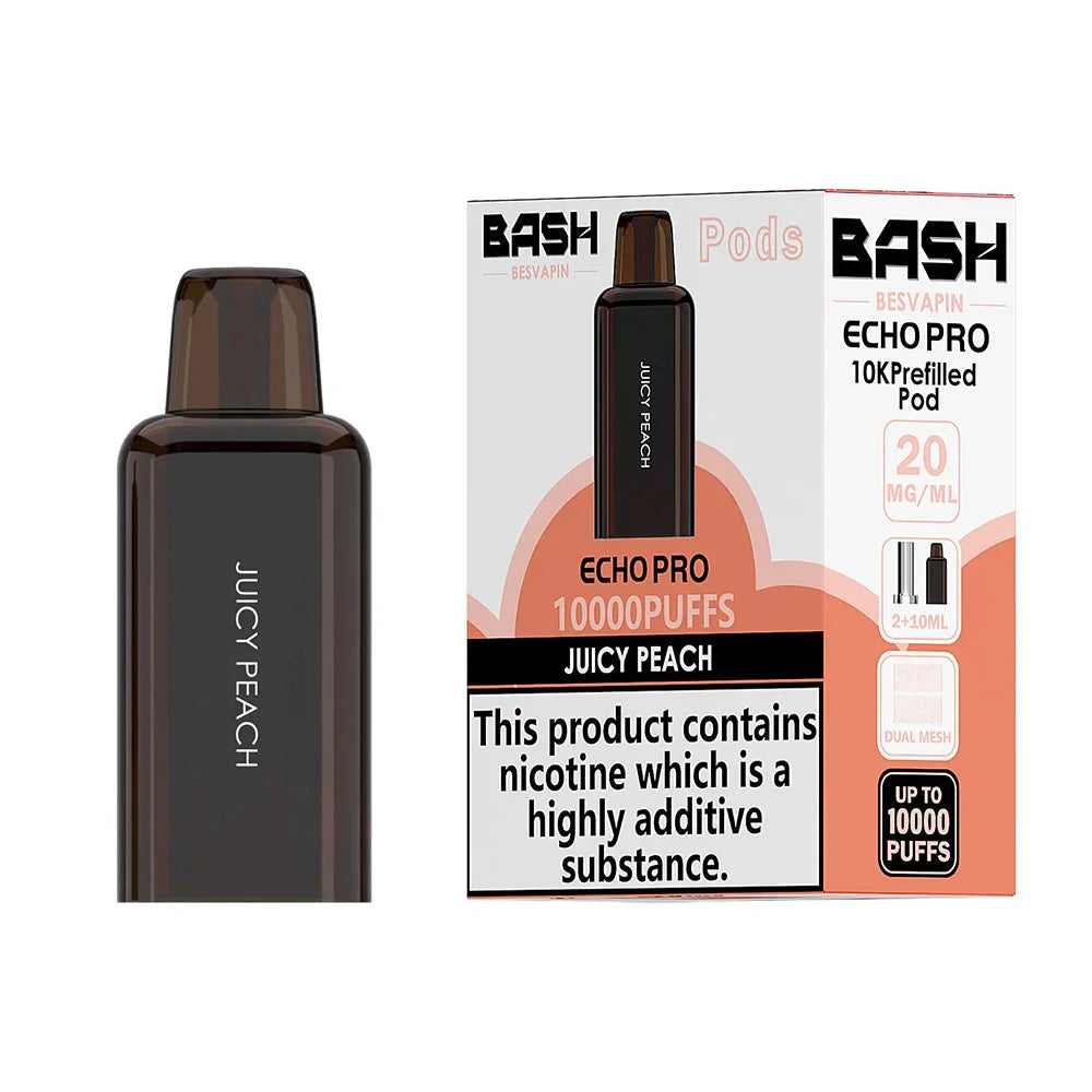 Bash Besvapin Echo Pro 10K Prefilled Pods - Juicy Peach