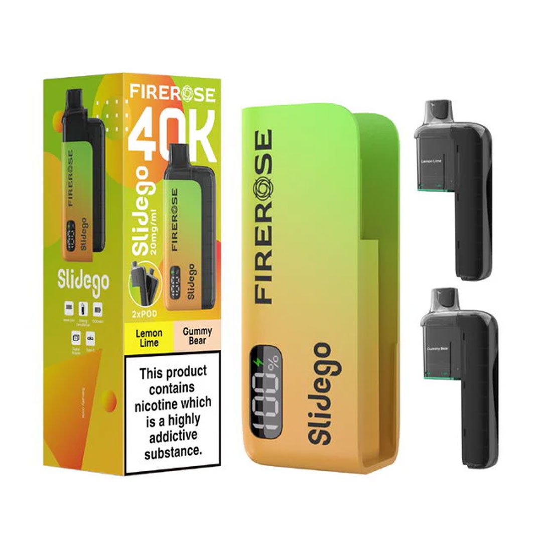 Firerose SlideGo 40k Puffs Prefilled Pod Kit - Lemon Lime / Gummy Bear