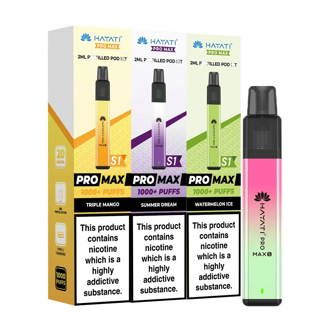 Hayati Pro Max Plus S1 1000 Puffs Prefilled Pod Kit