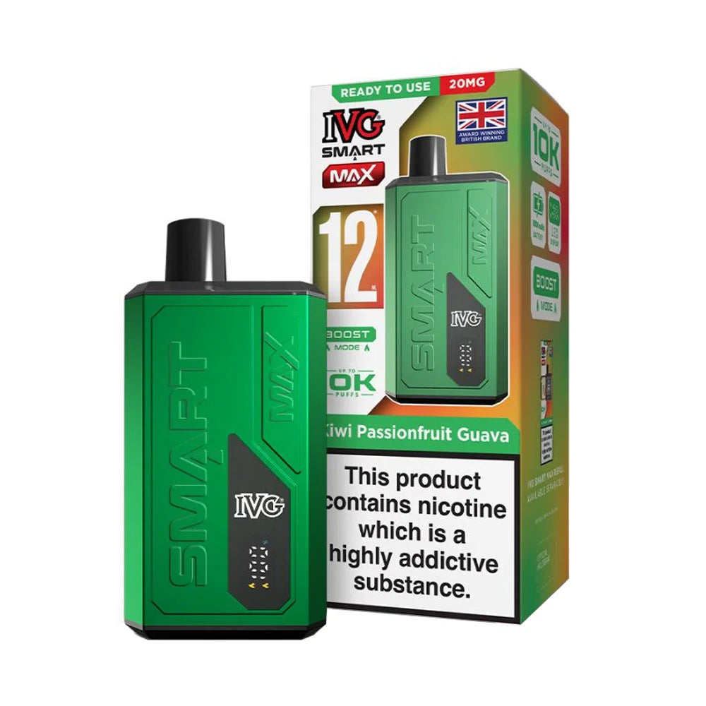 IVG Smart Max 10K Puffs Prefilled Vape Kit - Kiwi Passionfruit Guava