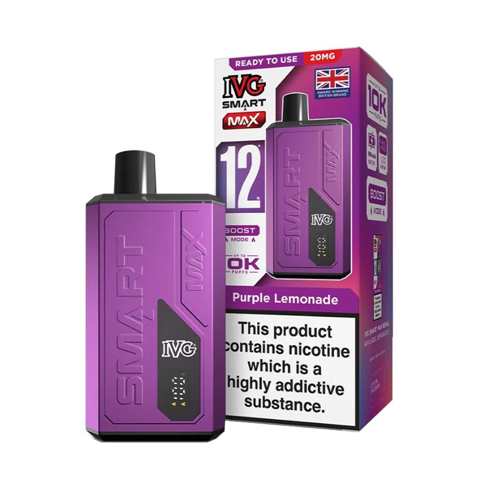 IVG Smart Max 10K Puffs Prefilled Vape Kit - Purple Lemonade