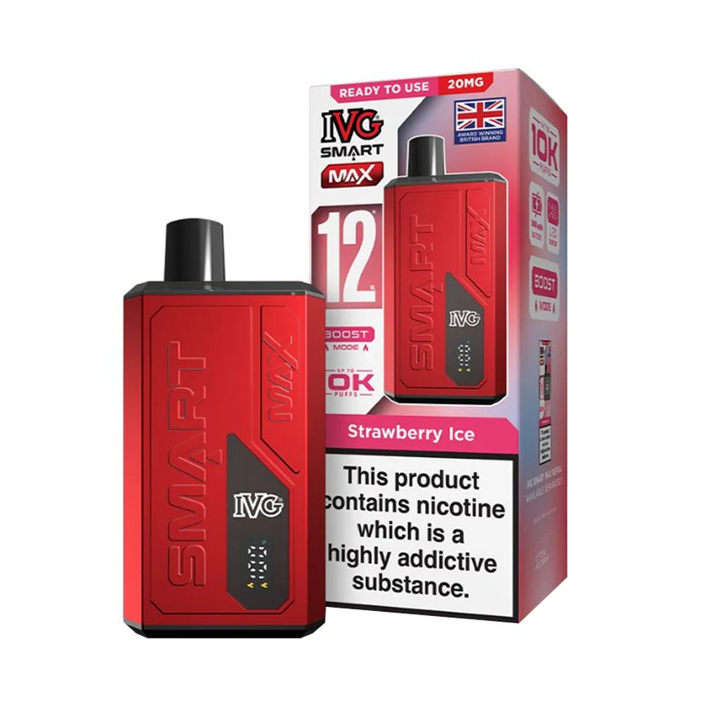IVG Smart Max 10K Puffs Prefilled Vape Kit - Strawberry Ice