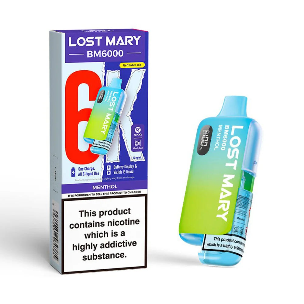 Lost Mary BM6000 Refillable Pod Kit - Menthol