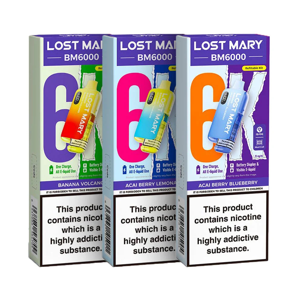 Lost Mary BM6000 Pod Kit | 6000 Puffs, Rechargeable Lost Mary BM6000 Pod Kit | 6000 Puffs, Rechargeable