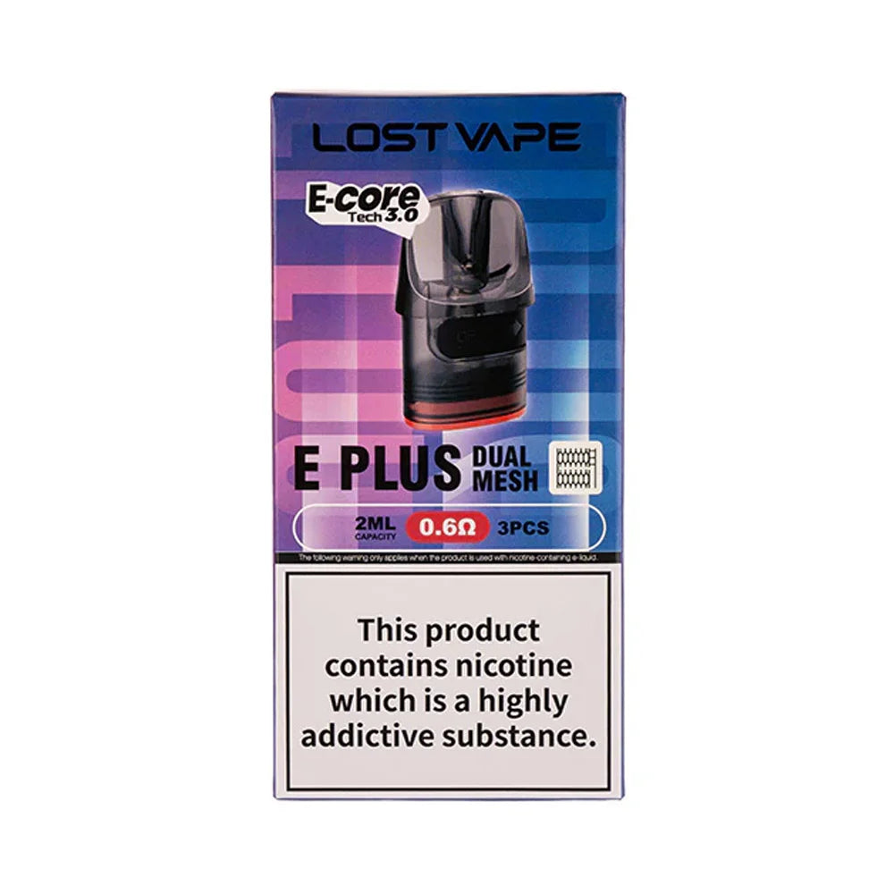 Lost Vape E Plus Replacement Pods Dual Mesh (Pack of 3)