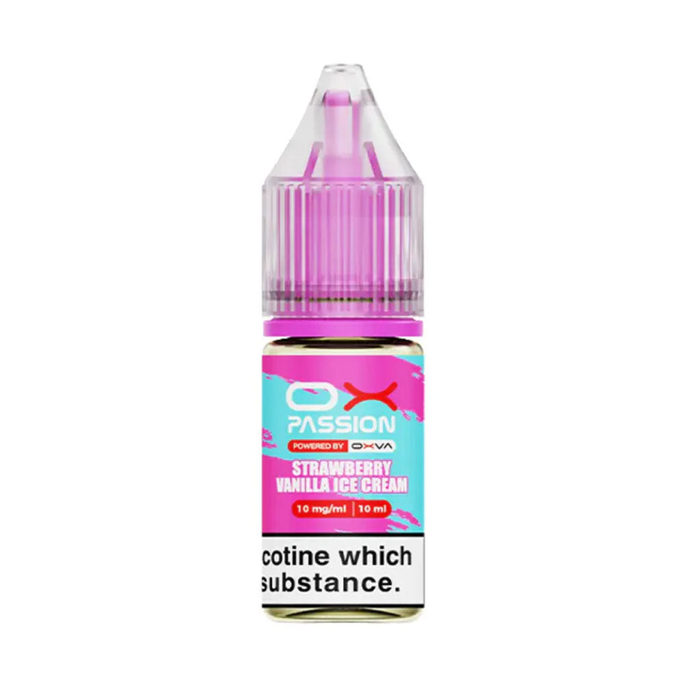 Strawberry Vanilla Ice Cream OX Passion 10ml Nic Salt E Liquid