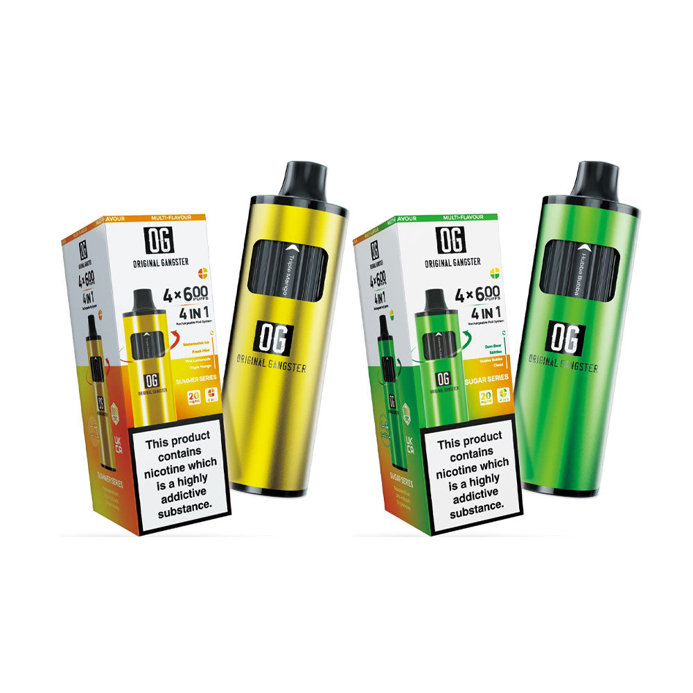 Original Gangster 2400 4-in-1 Disposable Vape | 3 For 12 Original Gangster 2400 4-in-1 Disposable Vape | 3 For 12