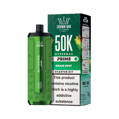 Al Fakher Crown Bar 50K Hypermax Prefilled Pod Kit - Grape Mint