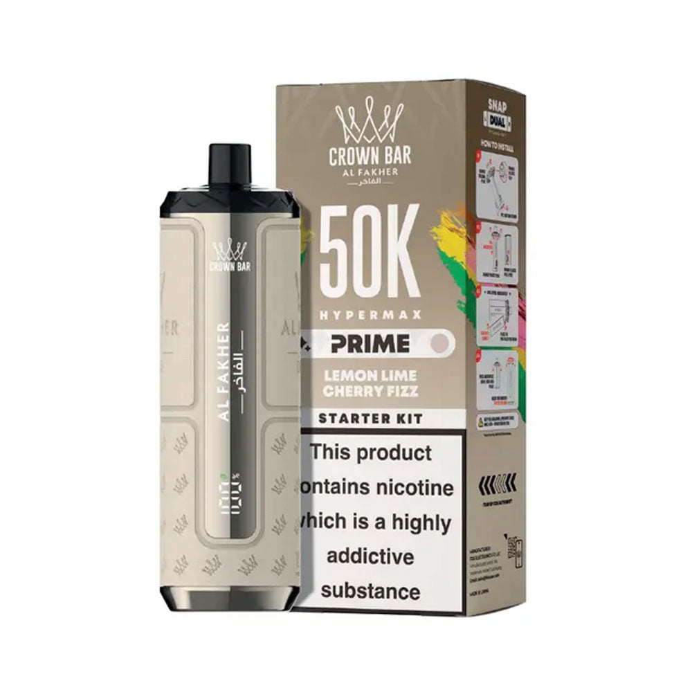 Al Fakher Crown Bar 50K Hypermax Prefilled Pod Kit - Lemon Lime Cherry Fizz
