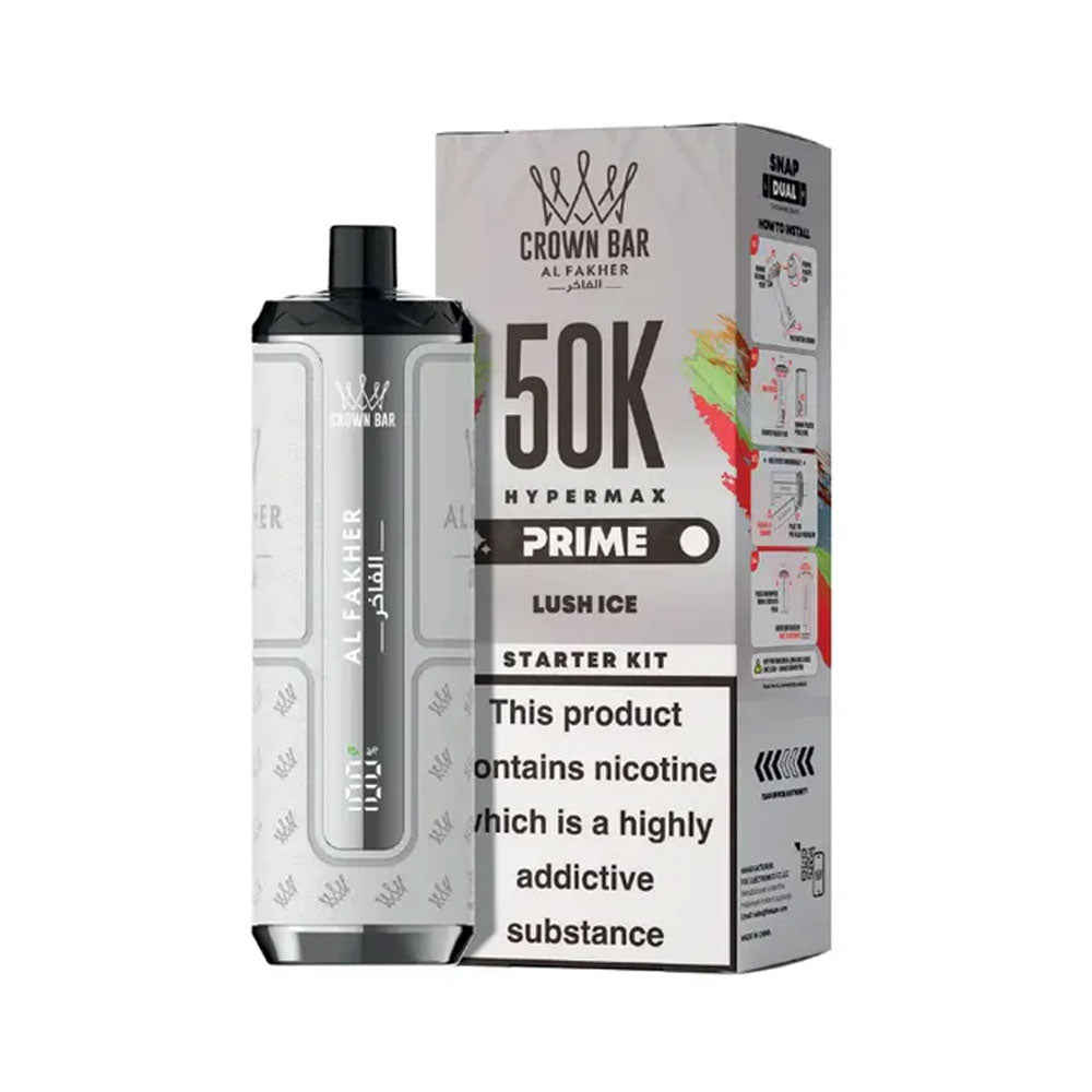 Al Fakher Crown Bar 50K Hypermax Prefilled Pod Kit - Lush Ice