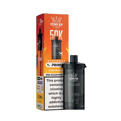 Al Fakher Crown Bar 50K Hypermax Prefilled Pods - Cool Mango
