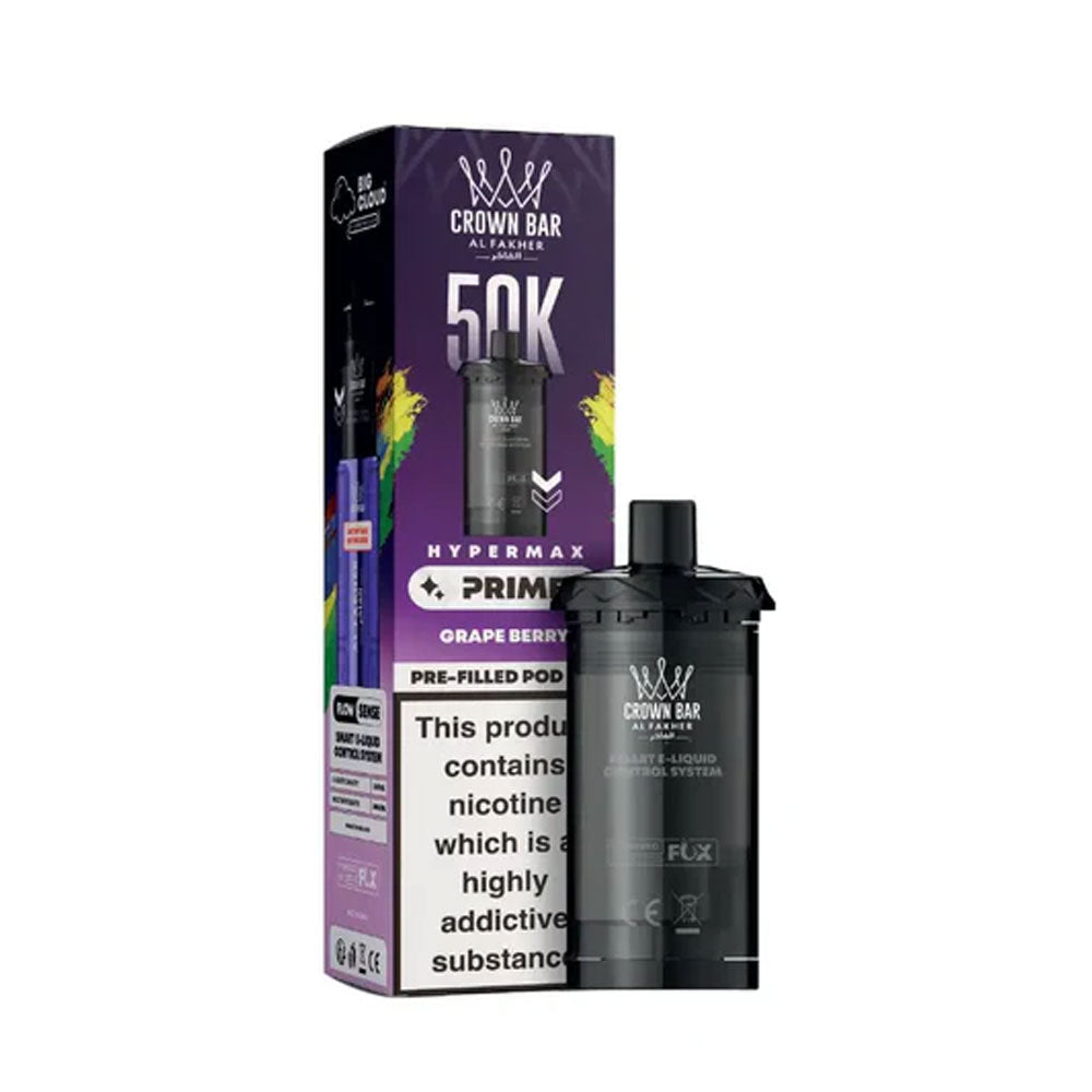 Al Fakher Crown Bar 50K Hypermax Prefilled Pods - Grape Berry