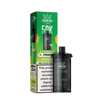 Al Fakher Crown Bar 50K Hypermax Prefilled Pods - Lemon Mint