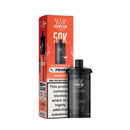 Al Fakher Crown Bar 50K Hypermax Prefilled Pods - Peach Ice