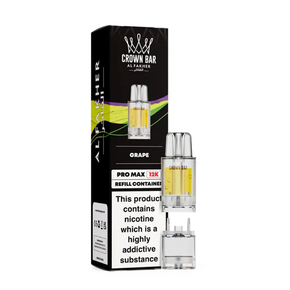 Al Fakher Crown Bar Pro Max 12K Prefilled Pods - Grape