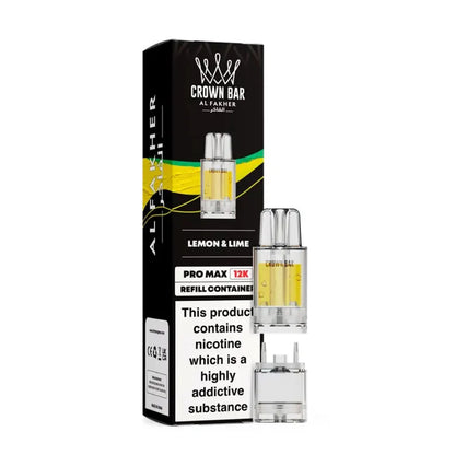 Al Fakher Crown Bar Pro Max 12K Prefilled Pods - Lemon & Lime