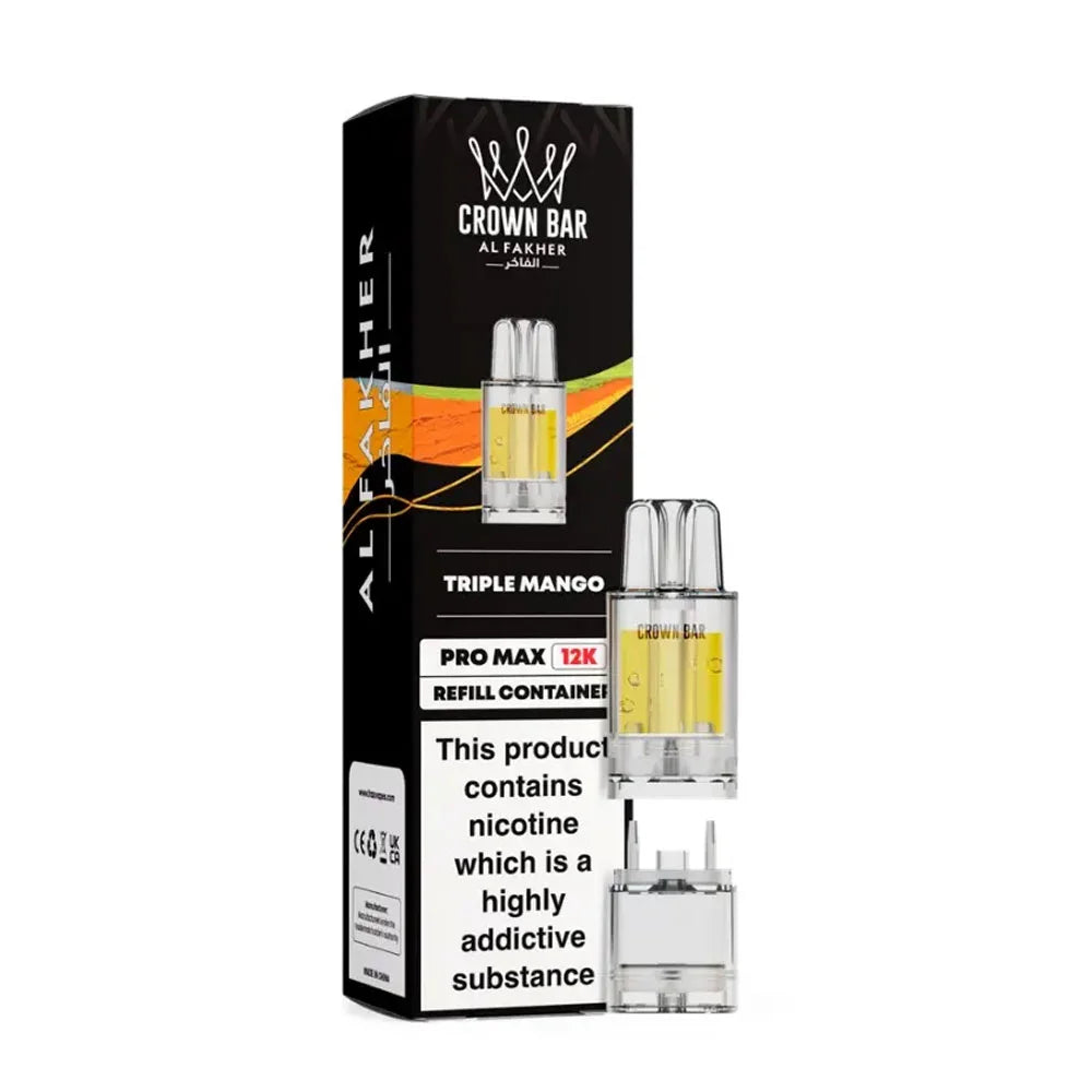 Al Fakher Crown Bar Pro Max 12K Prefilled Pods - Triple Mango