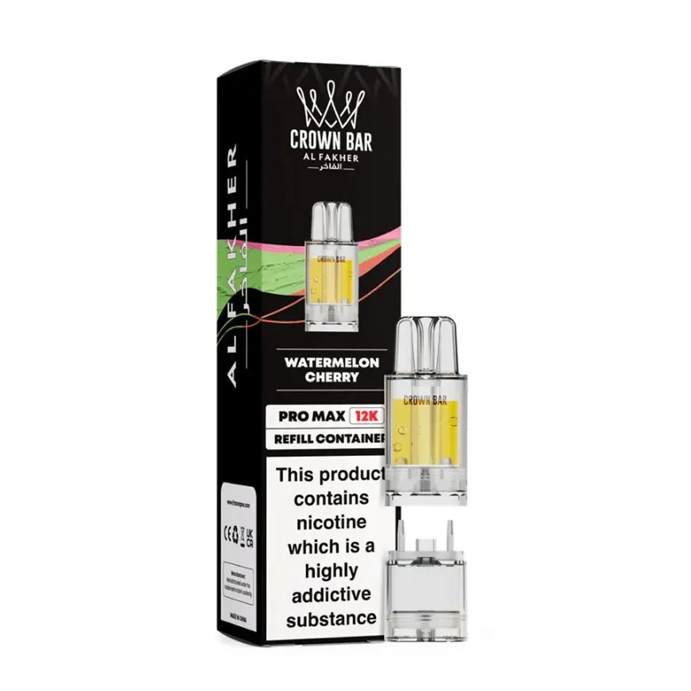 Al Fakher Crown Bar Pro Max 12K Prefilled Pods - Watermelon Cherry