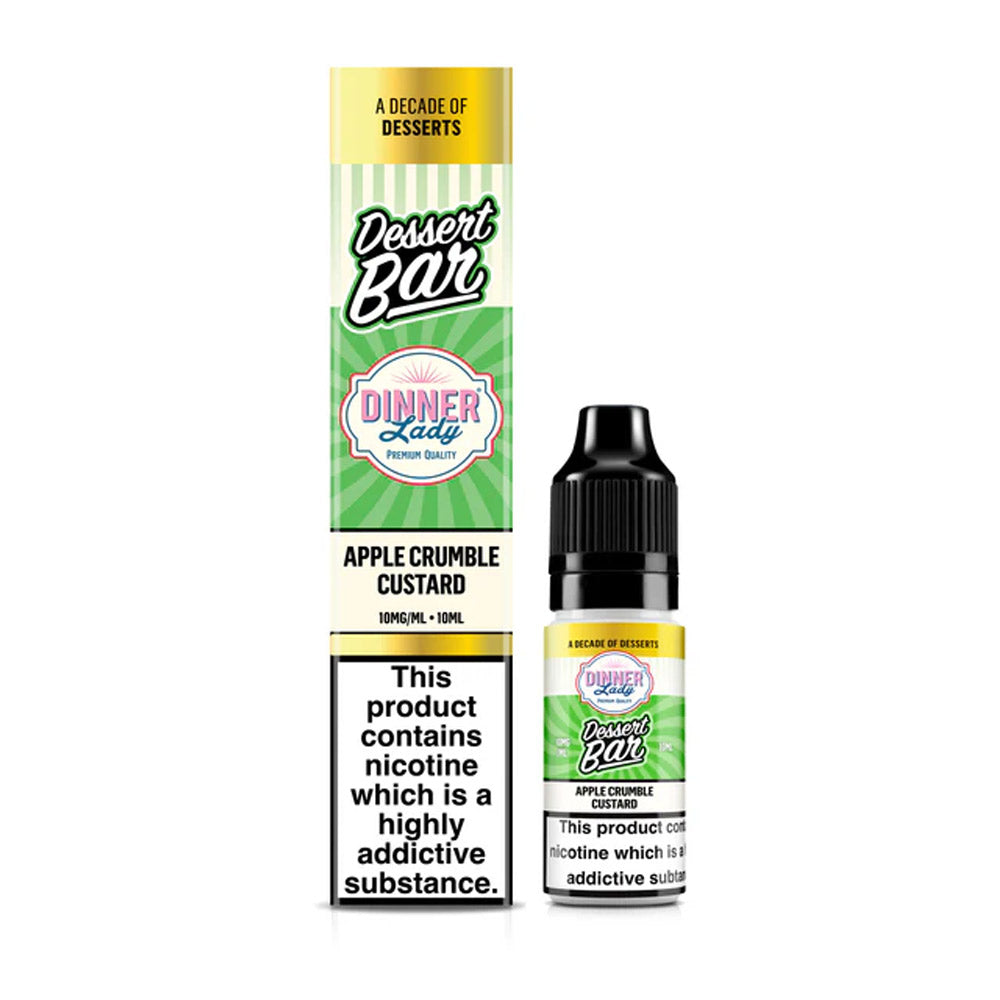 Apple Crumble Custard Dinner Lady Dessert Bar Salts 10ml Nic Salt Eliquid