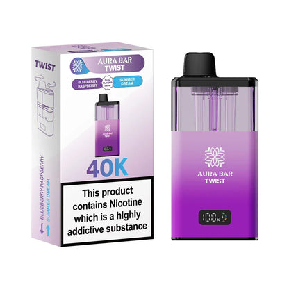 Aura Bar Twist 40K Prefilled Pod Kit - Blueberry Raspberry / Summer Dream
