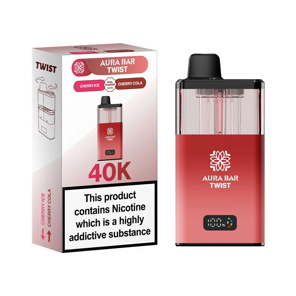 Aura Bar Twist 40K Prefilled Pod Kit - Cherry Ice / Cherry Cola