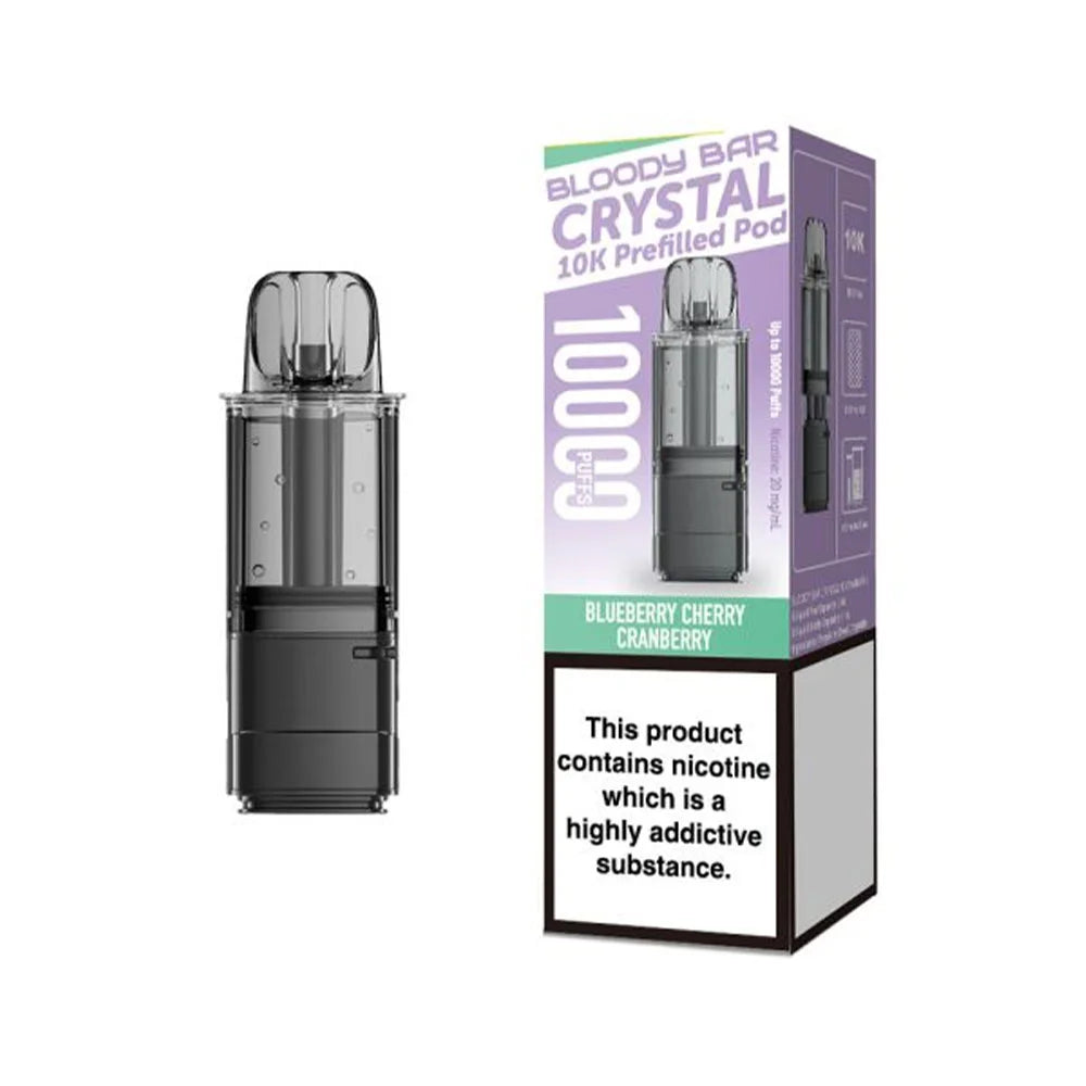 Bloody Bar Crystal 10K Prefilled Pods - Blueberry Cherry Cranberry