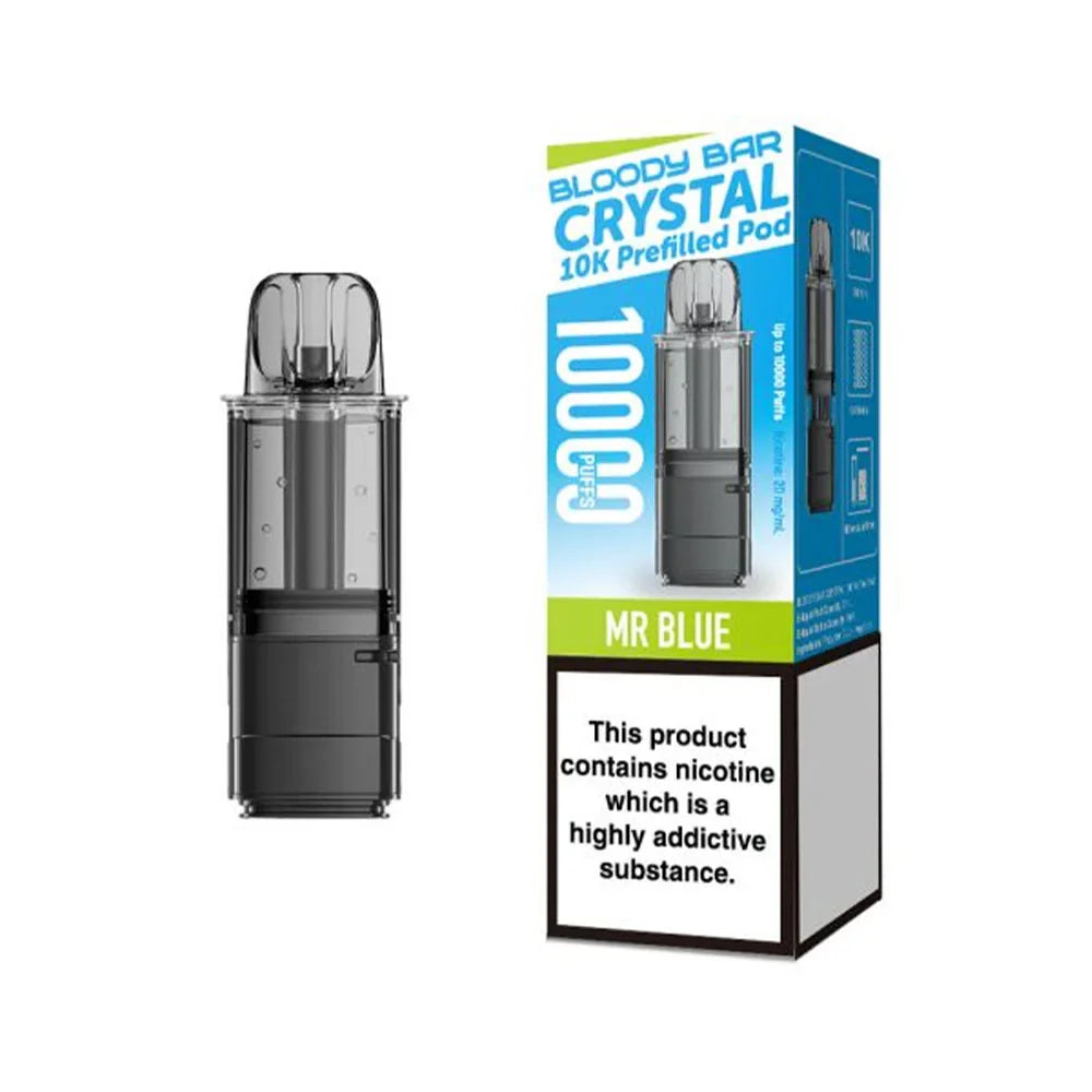 Bloody Bar Crystal 10K Prefilled Pods - Mr Blue