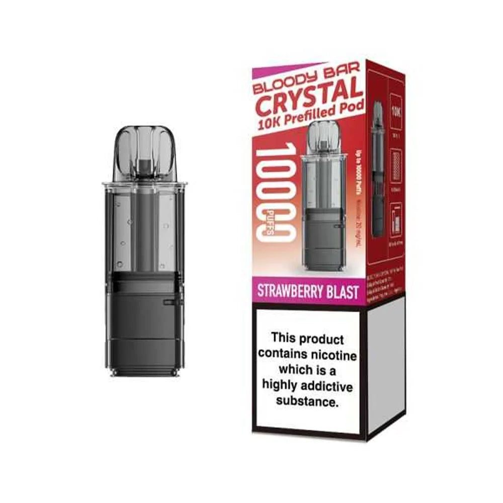 Bloody Bar Crystal 10K Prefilled Pods - Strawberry Blast