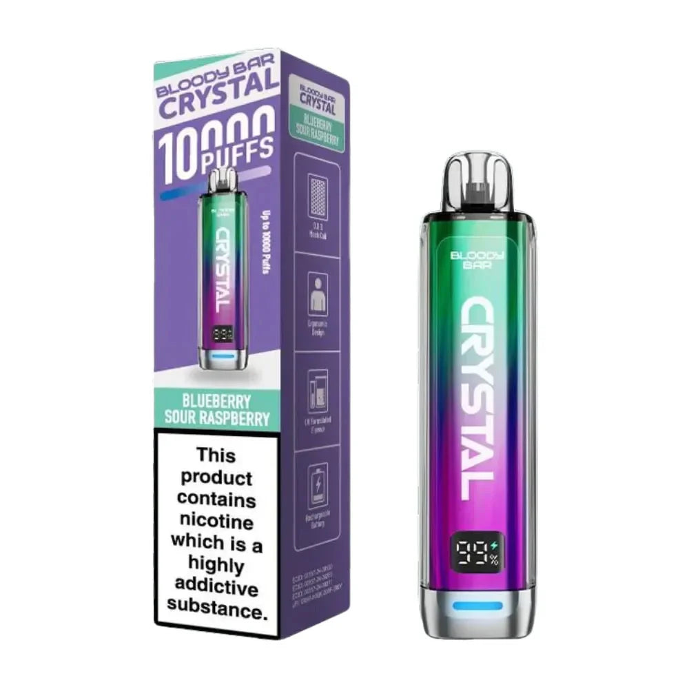 Bloody Bar Crystal 10K Prefilled Pod Kit - Blueberry Sour Raspberry