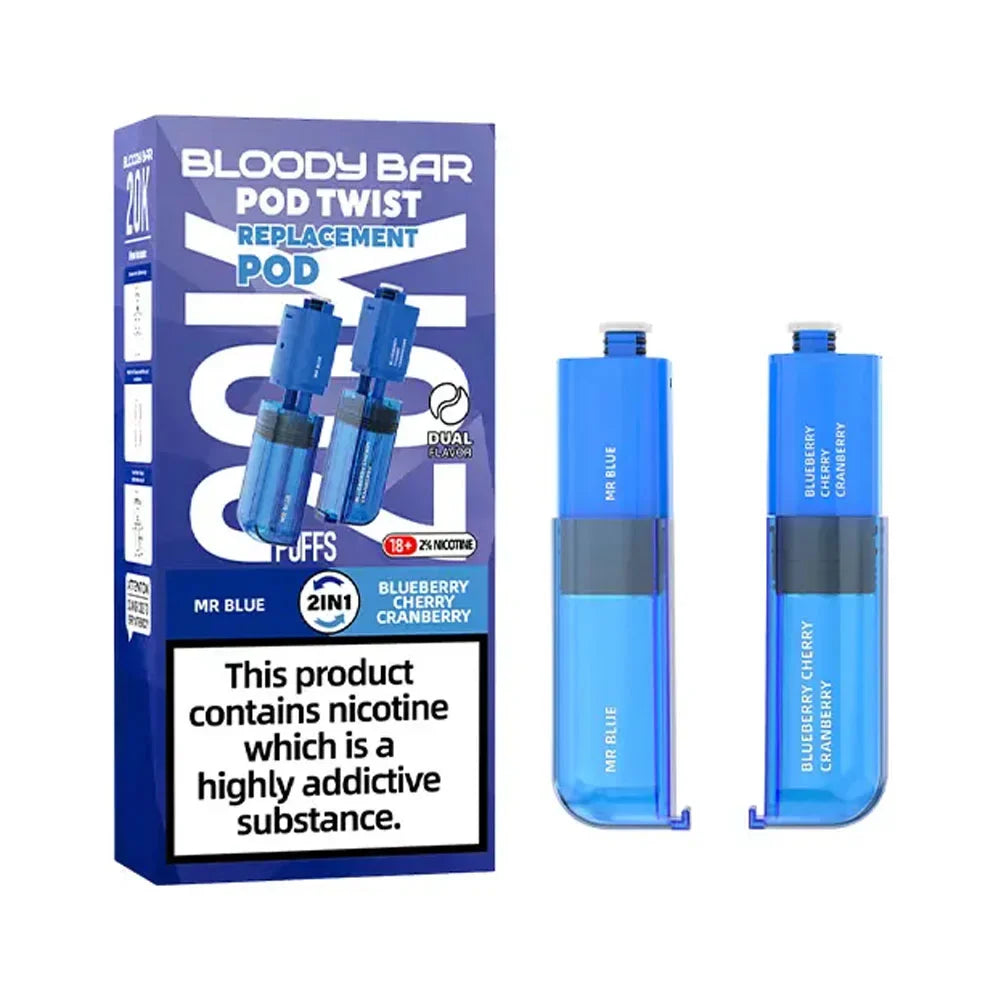 Bloody Bar Pod Twist 20K Prefilled Pods - Mr Blue / Blueberry Cherry Cranberry