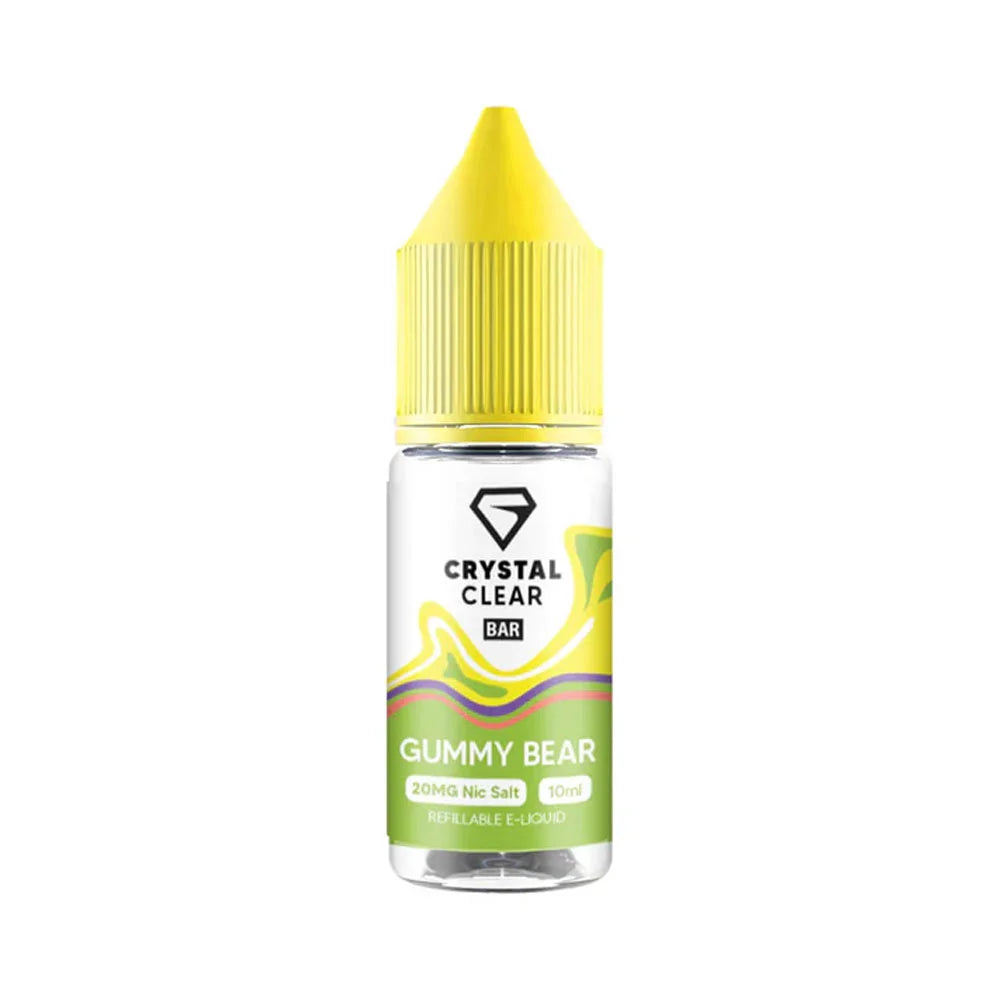 Crystal Clear Bar 10ml Nic Salt E Liquid - Gummy Bear