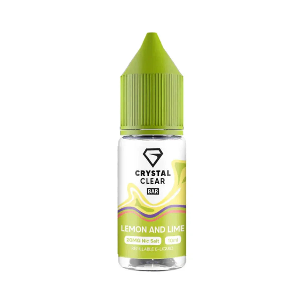 Crystal Clear Bar 10ml Nic Salt E Liquid - Lemon & Lime