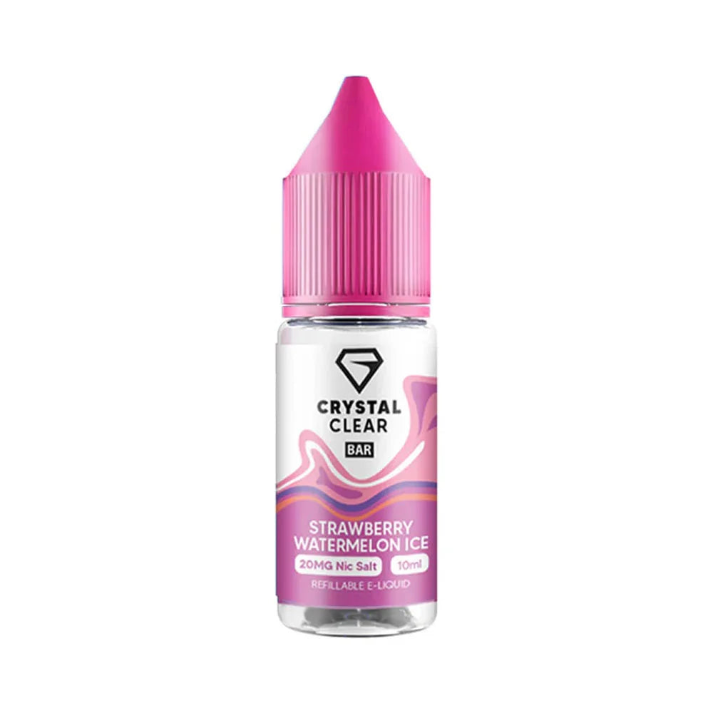 Crystal Clear Bar 10ml Nic Salt E Liquid - Strawberry Watermelon Ice