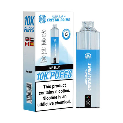 Crystal Prime Aura Bar 10K Prefilled Pod Kit - Mr Blue