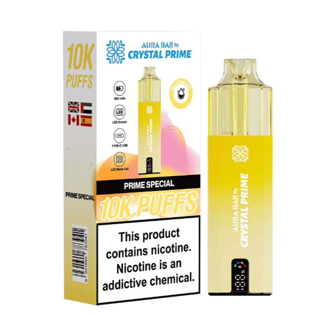 Crystal Prime Aura Bar 10K Prefilled Pod Kit - Prime Special