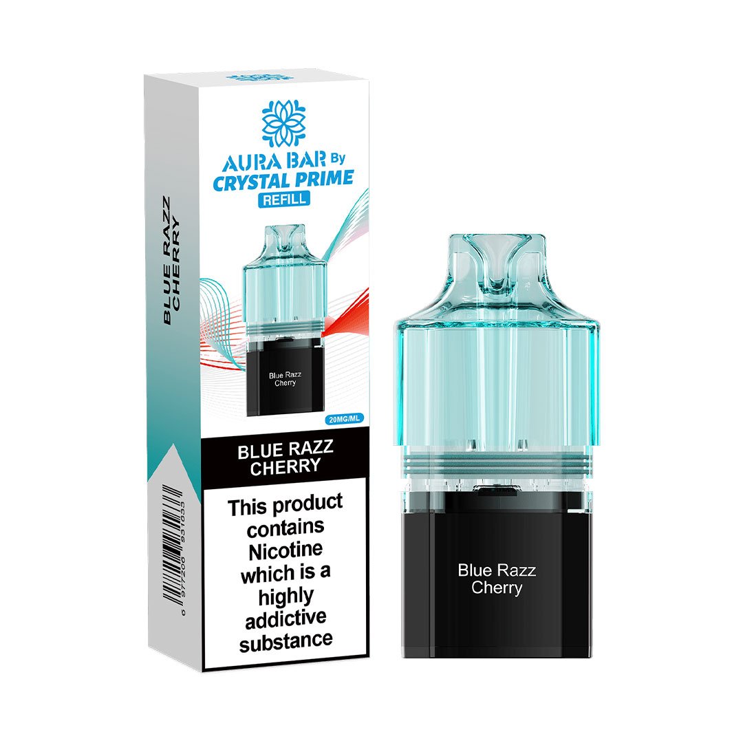 Crystal Prime Aura Bar 10K Prefilled Pods - Blue Razz Cherry