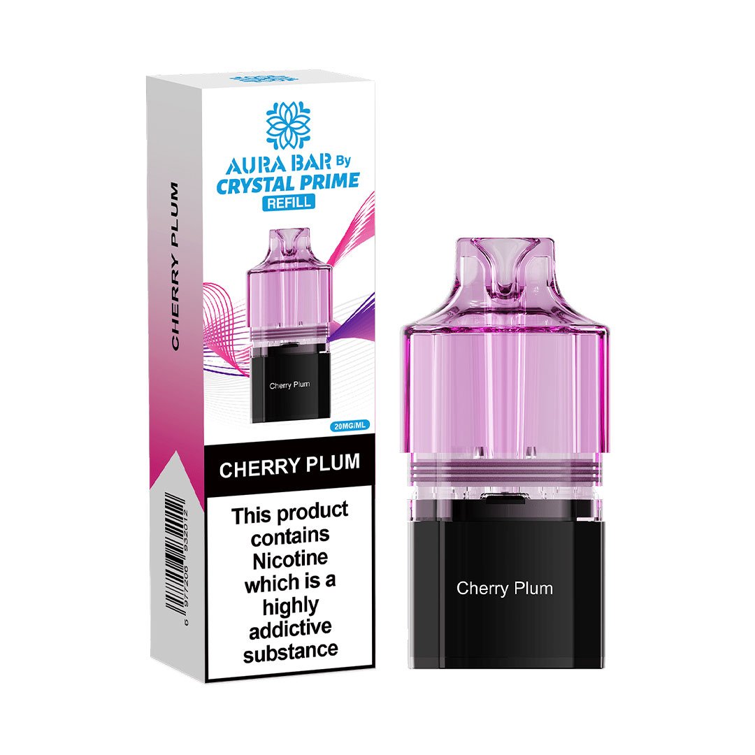 Crystal Prime Aura Bar 10K Prefilled Pods - Cherry Plum