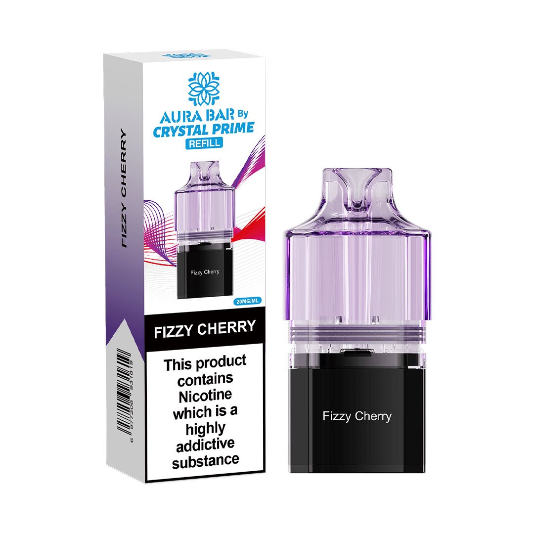Crystal Prime Aura Bar 10K Prefilled Pods - Fizzy Cherry