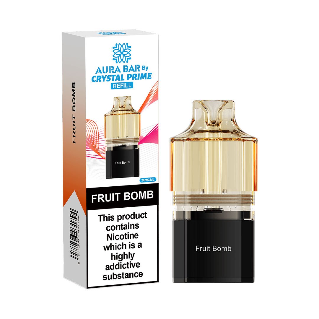 Crystal Prime Aura Bar 10K Prefilled Pods - Fruit Bomb