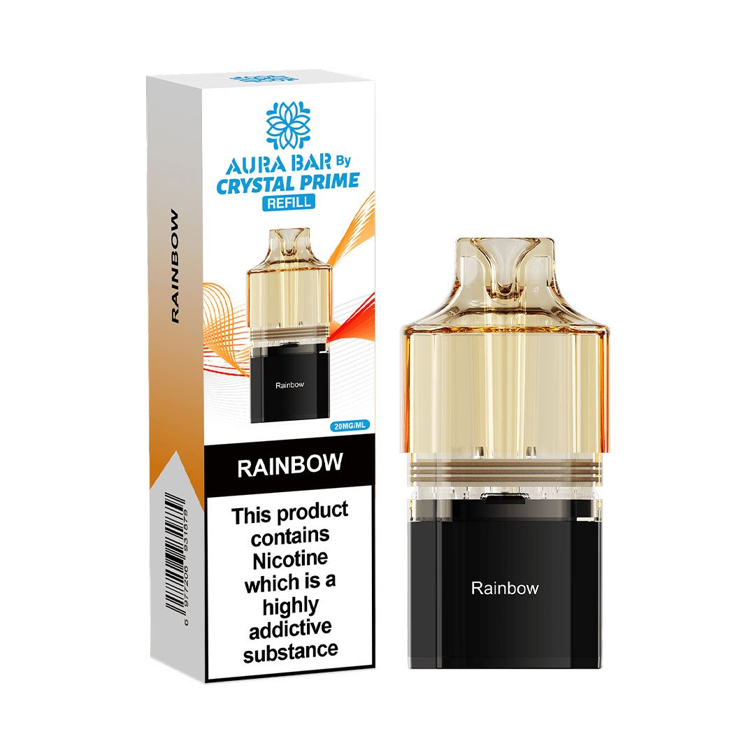 Crystal Prime Aura Bar 10K Prefilled Pods - Rainbow