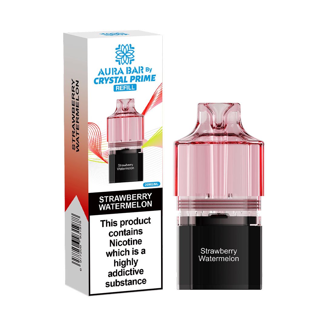 Crystal Prime Aura Bar 10K Prefilled Pods - Strawberry Watermelon
