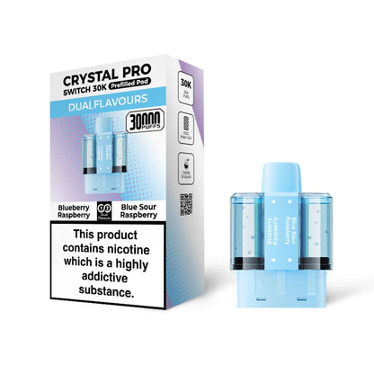 Crystal Pro Switch 30K Blue Raspberry / Blue Sour Raspberry prefilled pods