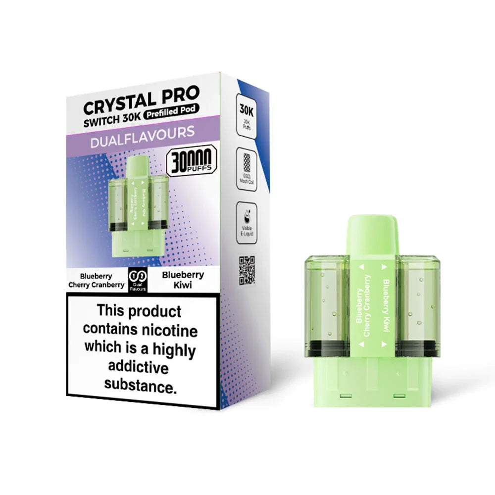 Crystal Pro Switch 30K Blueberry Cherry Cranberry / Blueberry Kiwi prefilled pods