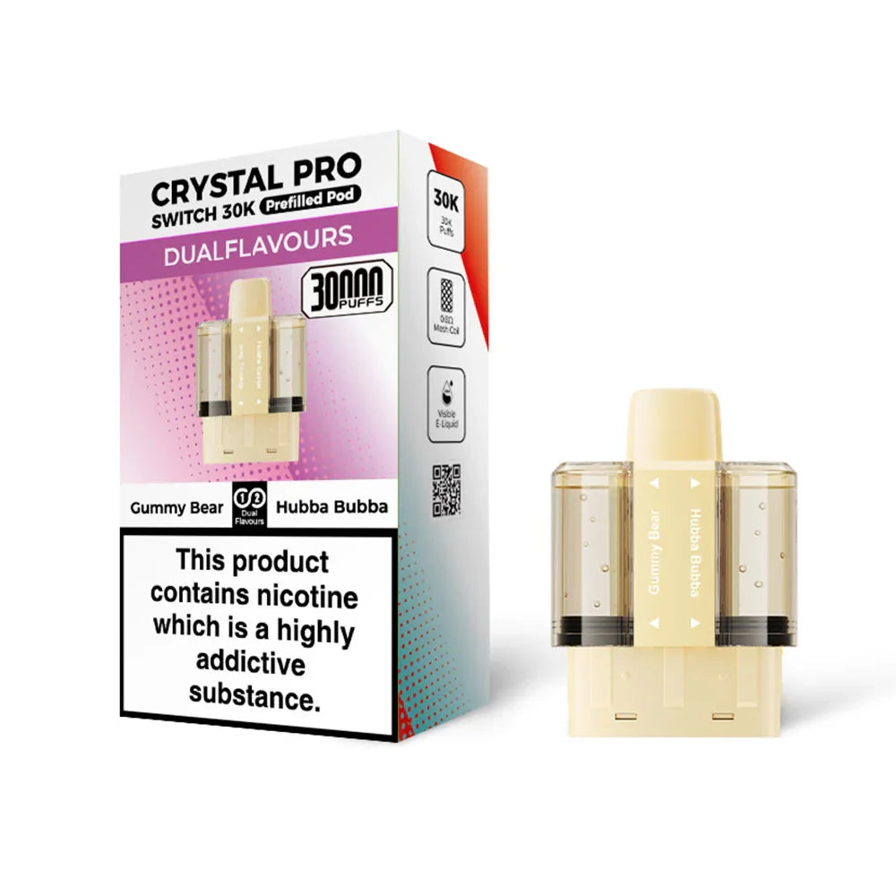 Crystal Switch Pods | 30K Puffs, Dual Flavour Hit