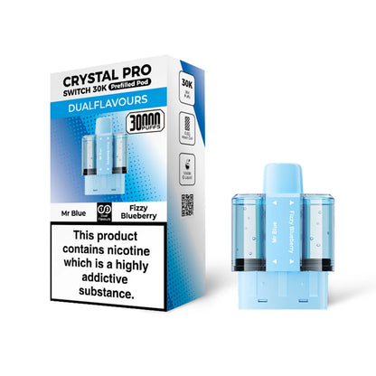 Crystal Pro Switch 30K Mr Blue / Fizzy Blueberry prefilled pods